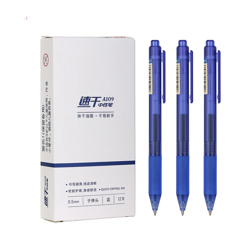 

3pcs 0.5mm Gel Pen With Refills for Ballpoint Pens Marker Blue Ink Write Smooth School Office Business Wholesale Stationery