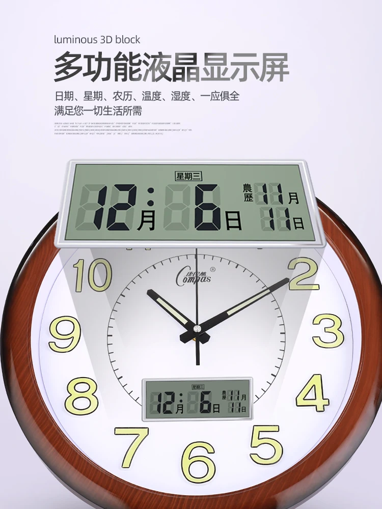 Большие светодиодные цифровые настенные часы бесшумные кухонные креативные