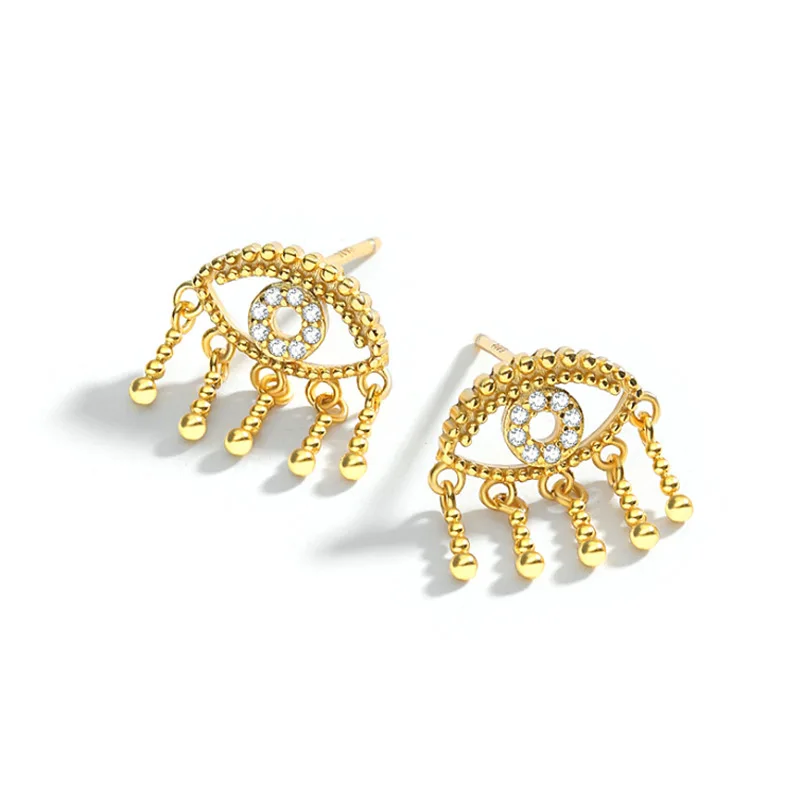 

Женские позолоченные серьги-гвоздики, серебро 2022 пробы