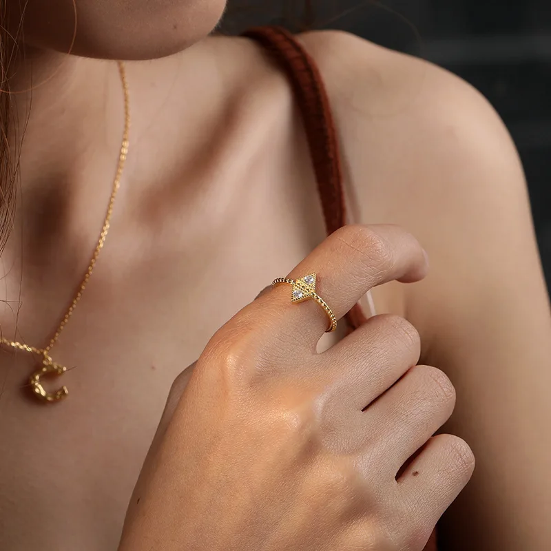 Flyleaf геометрическое искусственное золото реальное серебряное кольцо для женщин