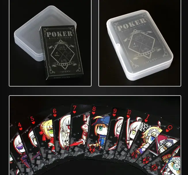 New Japan Anime FGO Fate/stay night Fate/Grand Order Black Poker Saber Jeanne dɺrc Cards Suit Cosplay Game Gifts | Тематическая