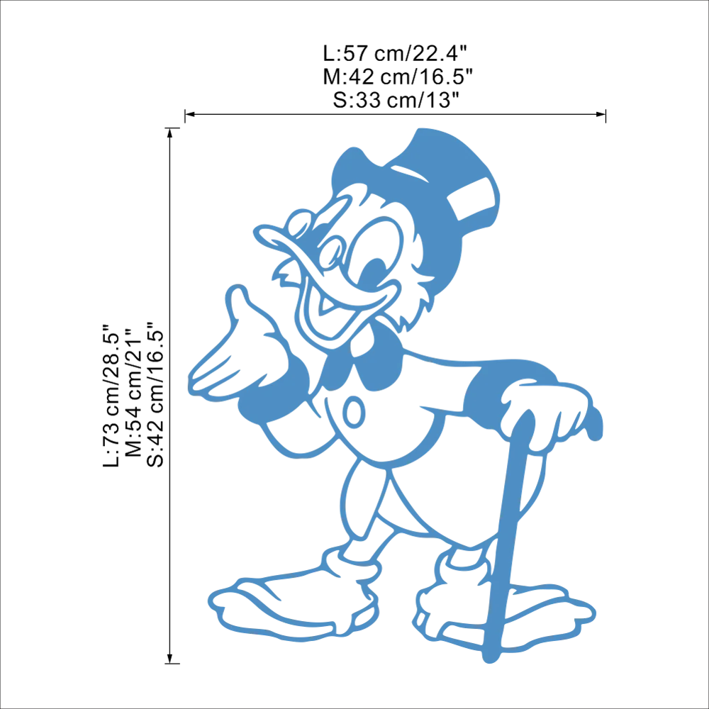 

Disney Donald Duck Wall Sticker DIY Uncle Scrooge Cartoon Vinyl Decal for Baby Kids Girl Boy Room Nursery Art Home Decor Mural