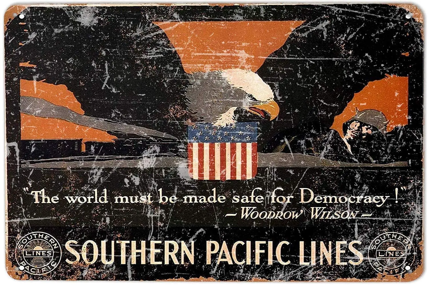 Южная Тихоокеанская линия винтажный бар забавная жестяная вывеска Настенный