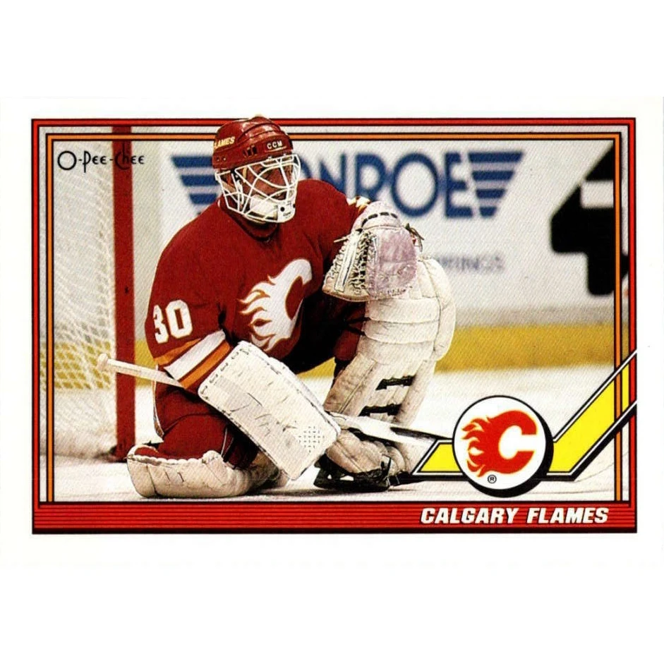 O-Pee-Chee 1991 Коллекционная хоккейная карточка №247 Calgary Flames | Игрушки и хобби