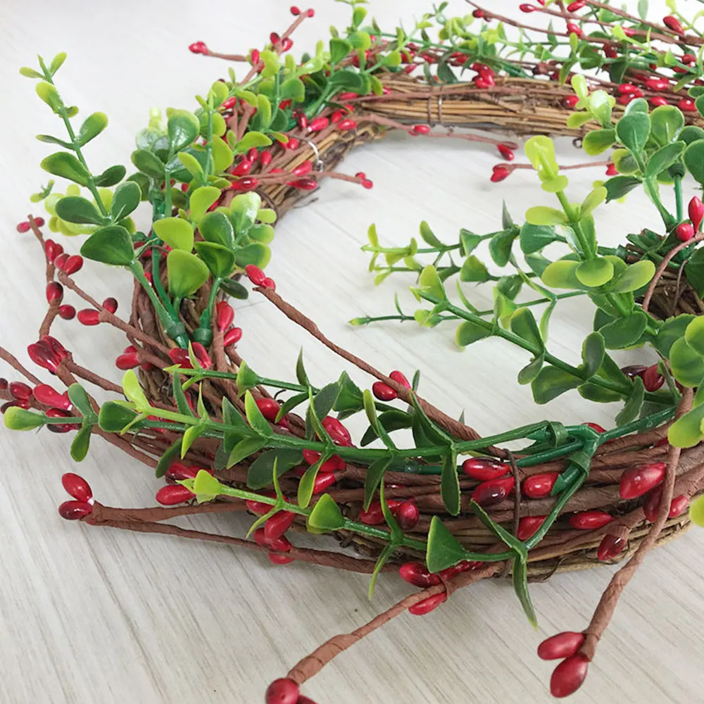 Натуральный виноградный венок ручной работы в деревенском стиле с сердцем