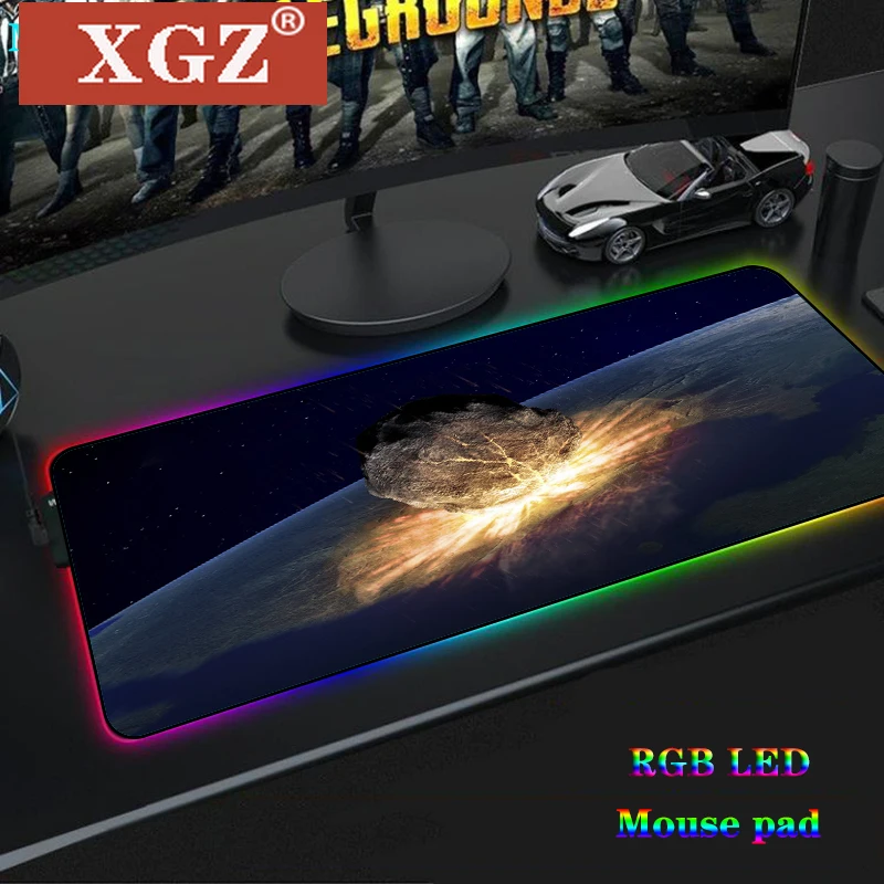 XGZ компьютерный игровой плеер Мышь большой RGB карта мира настольная лампа