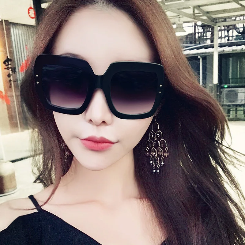 LEIDISEN винтажные негабаритные Квадратные Солнцезащитные очки для женщин мужские