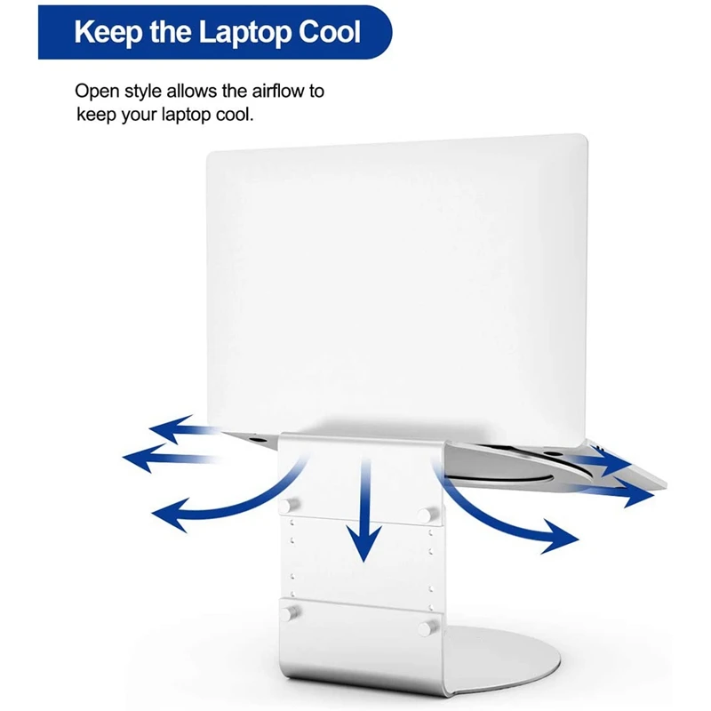 

Laptop Holder, Adjustable Notebook Stand, Riser Holder Computer Stand for Air Pro, Dell HP 10-15.6Inch Laptops