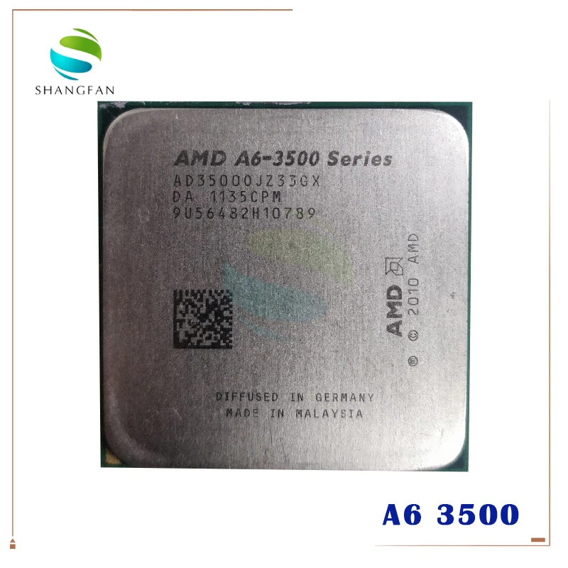 Процессор AMD Athlon A6 3500 2 1 ГГц трехъядерный процессор AD3500OJZ33GX 65 Вт разъем FM1|cpu