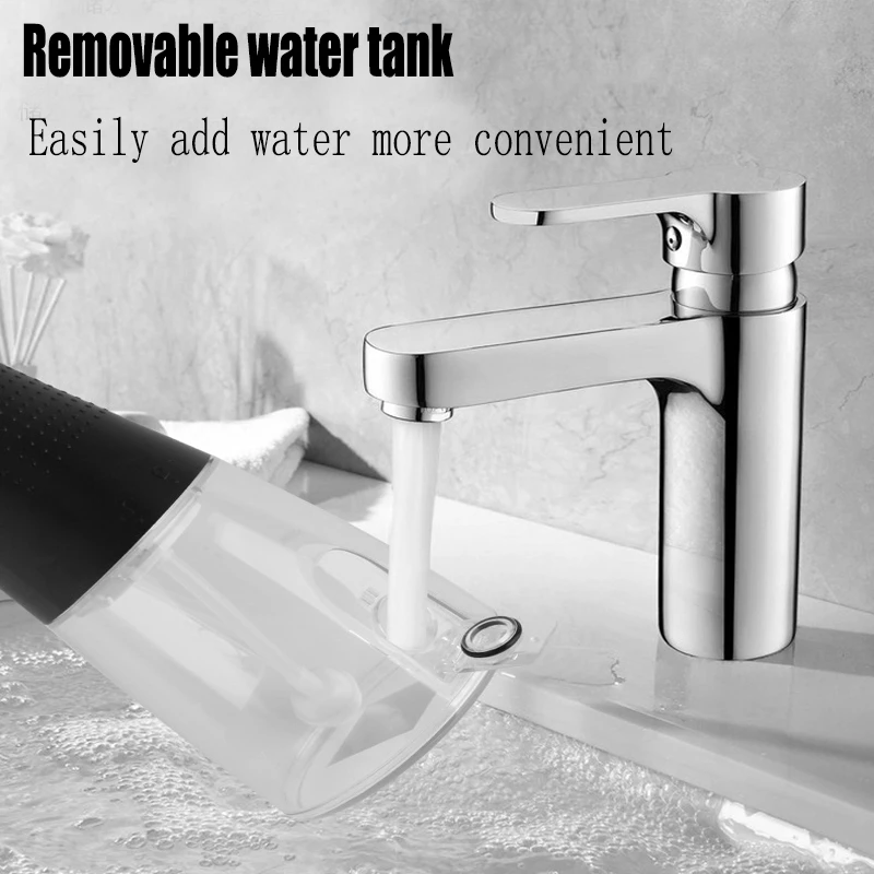 

Portable Oral Irrigator Water Flosser USB Rechargeable Water Jet Floss Waterproof Teeth Cleaner