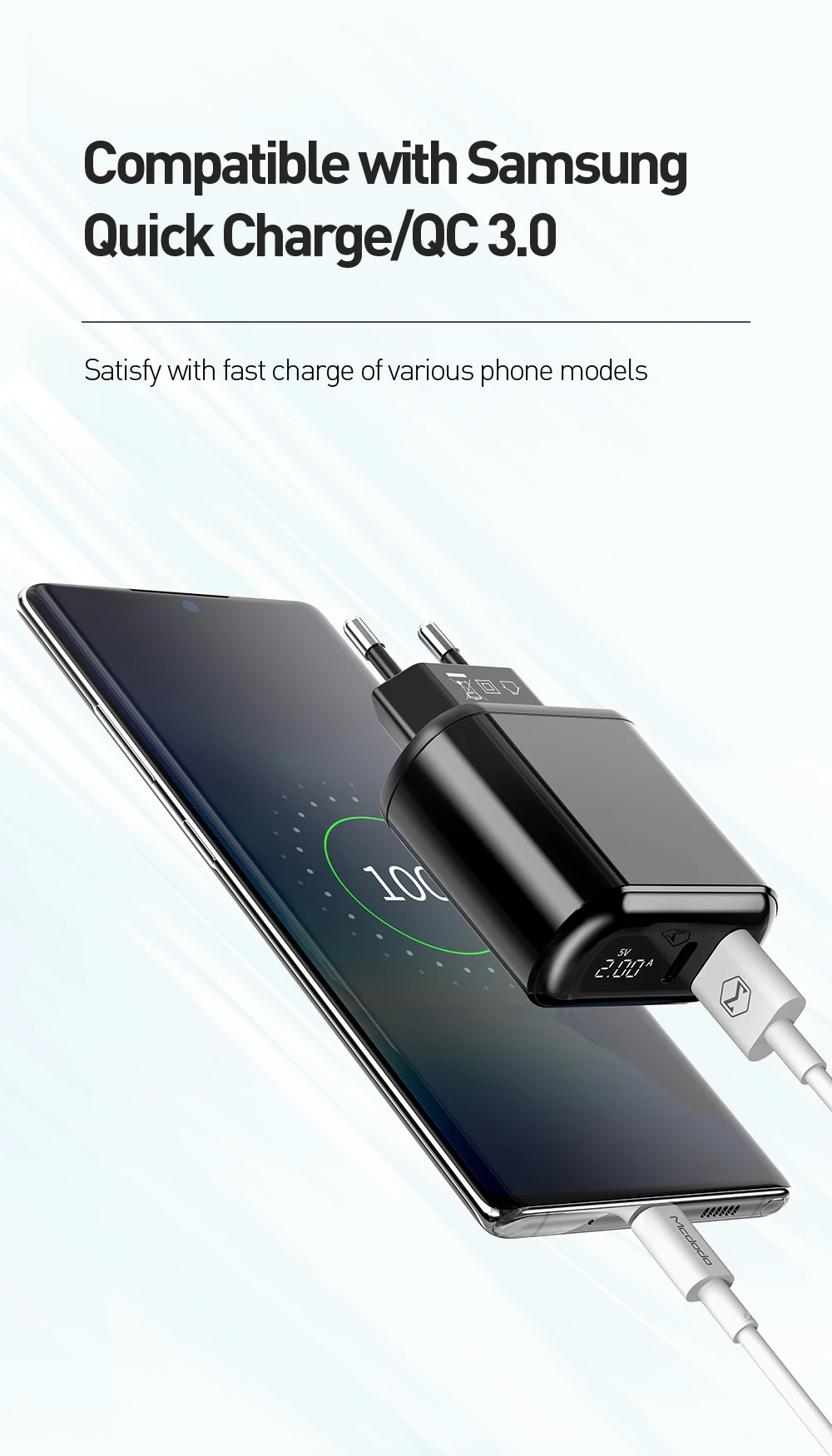 ROCK цифровой дисплей Quick Charge 4,0 3,0 USB зарядное устройство QC3.0 зарядное устройство для iPhone 11 Pro samsung Xiaomi type C PD настенное быстрое зарядное устройство