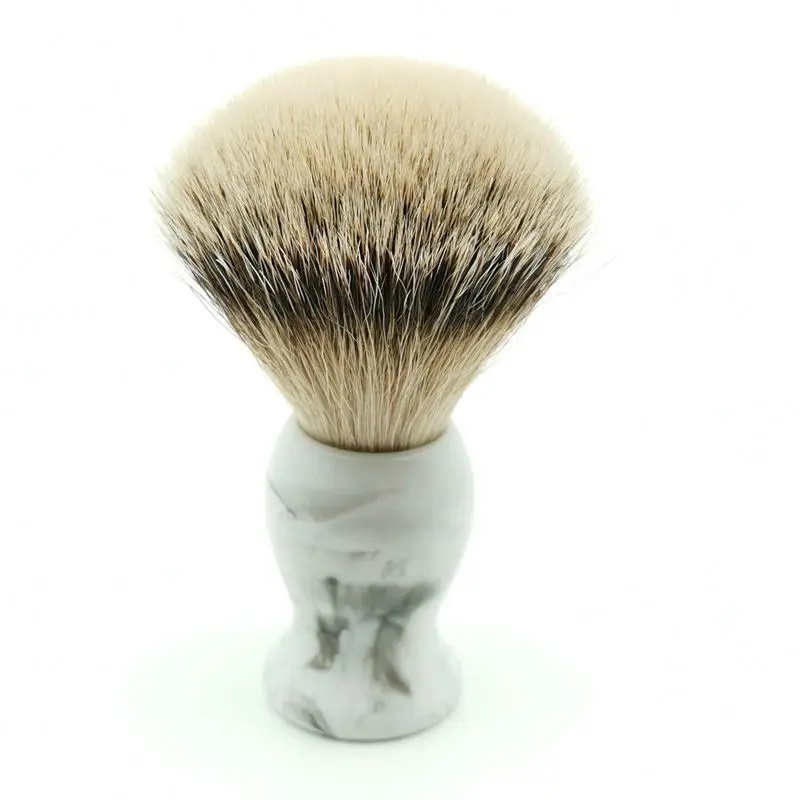 TEYO Super Silvertip Badger Hair Shaving Brush of Landscape Handle Perfect for Wet Shave Soap Safety Double Edge Razor