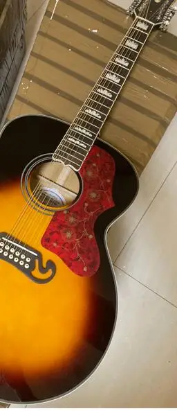 

Китайская гитарная фабрика, под заказ, новинка 200, 12-струнная акустическая гитара sunburst, высокое качество в наличии E918, китайская гитарная фаб...