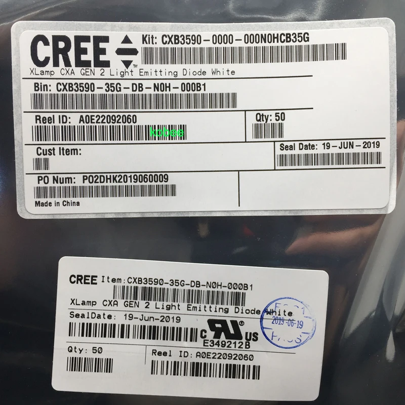 10 шт./лот оригинальный Cree COB CXB3590 СИД CXB 3590 3500K дБ бункер для е байка 36В|Промышленные