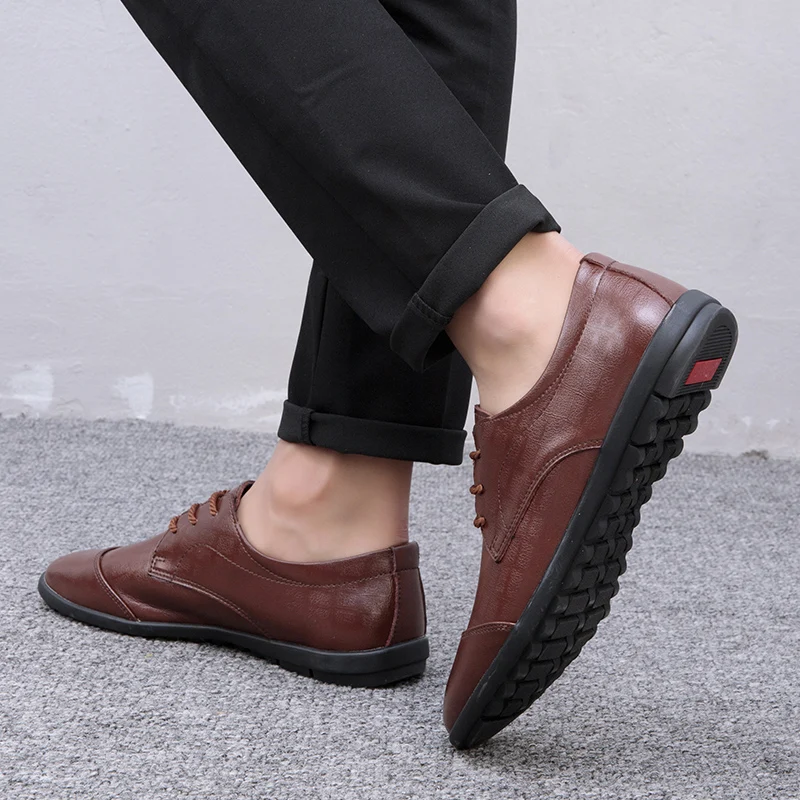 

Zapatos Casuales Para Hombre De Cuero Shoes Casual Men Leather Causal For Men's Spring Black Sports Fashion