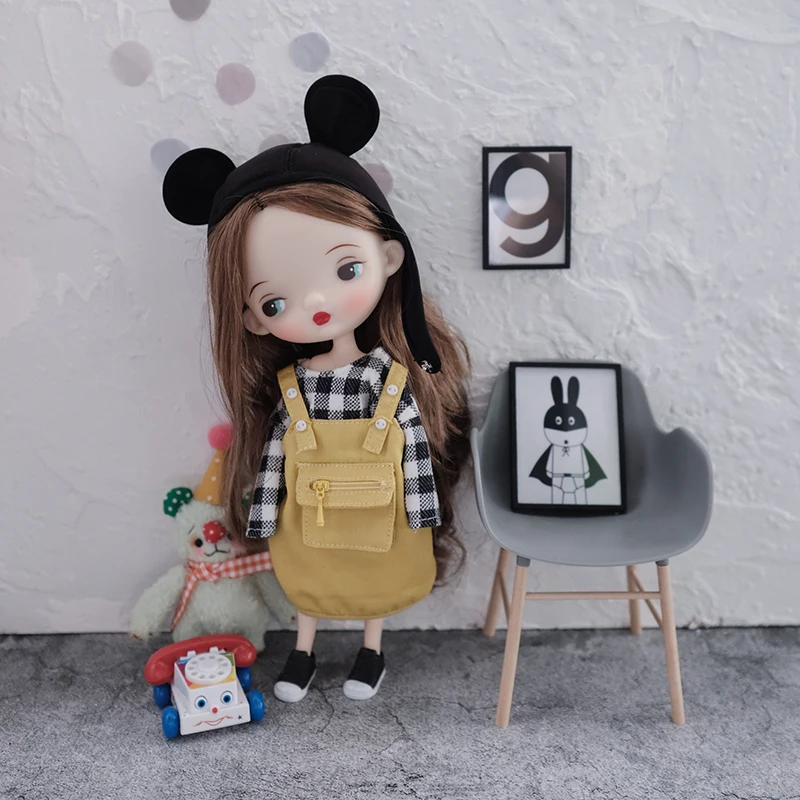 Новая кукла джинсовая юбка ремень платье Кукла аксессуар (подходит blyth holala Pullip ICY