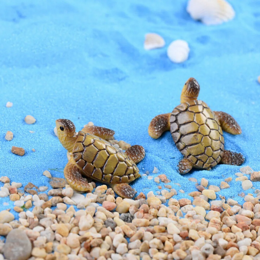 

Mini Sea Turtle Model Resin Figurines Fairy Garden Miniatures Fish Tank Acessories DIY Terrarium Landscape Decoration Artificial