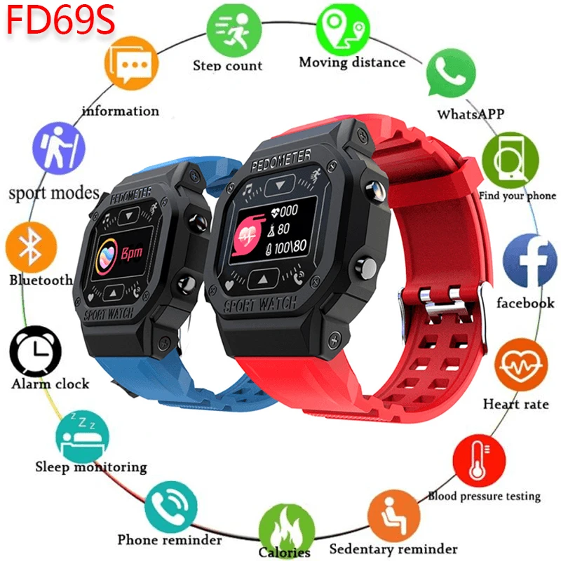 

Смарт-часы Fd69s с круглым экраном 0,96 дюйма, совместимые с Bluetooth