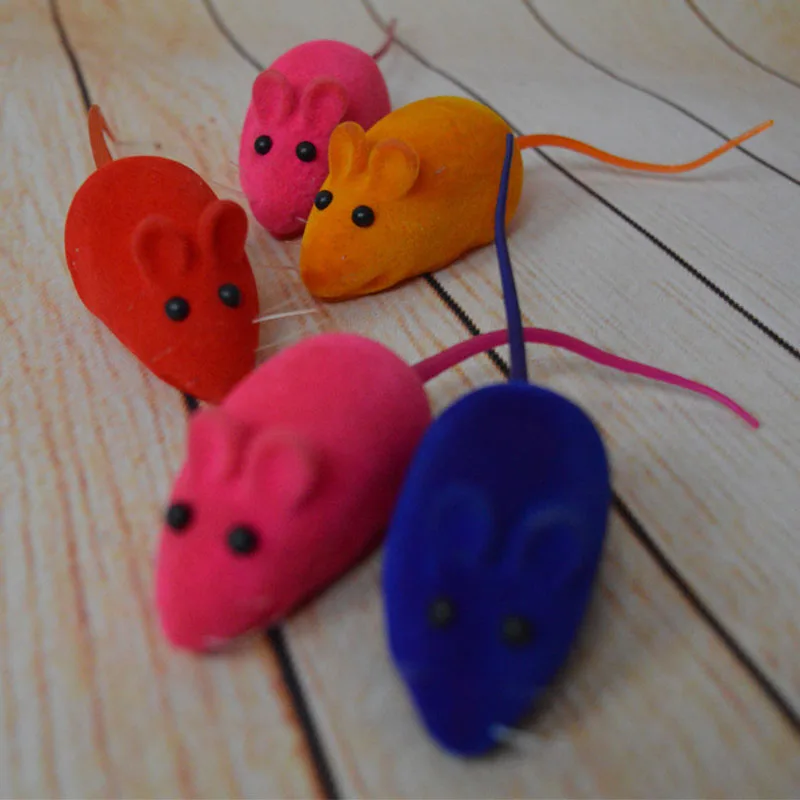 Кошка котенок искусственная мышь крыса пищалка шумовые звуки игрушки для