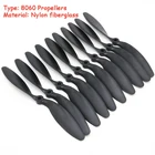 Пропеллеры 8060, 10 шт.лот, стекловолокно и нейлон, подставки для РУ самолета, квадрокоптера, идеально подходят для РУ самолета, лопасти