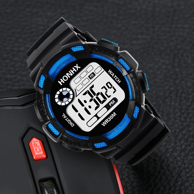 Высокое разрешение светящиеся часы Для мужчин Спорт Водонепроницаемый Led