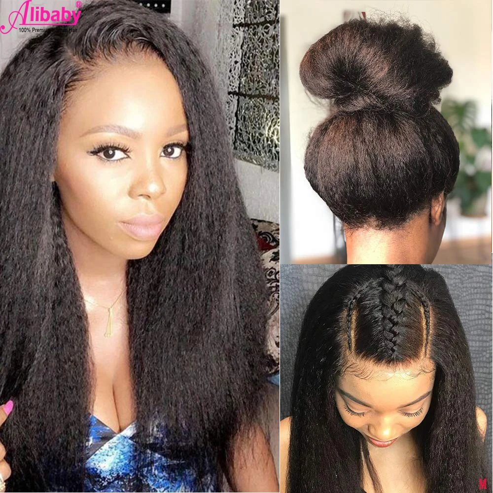 Upart парик яки прямые человеческие волосы для женщин бразильские Remy парики Glueless