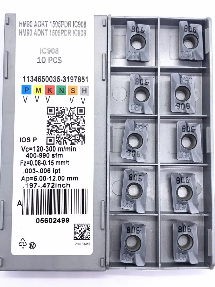 Токарный инструмент HM90 ADKT1505 PDR IC908 для обточки внутренних отверстий с квадратными