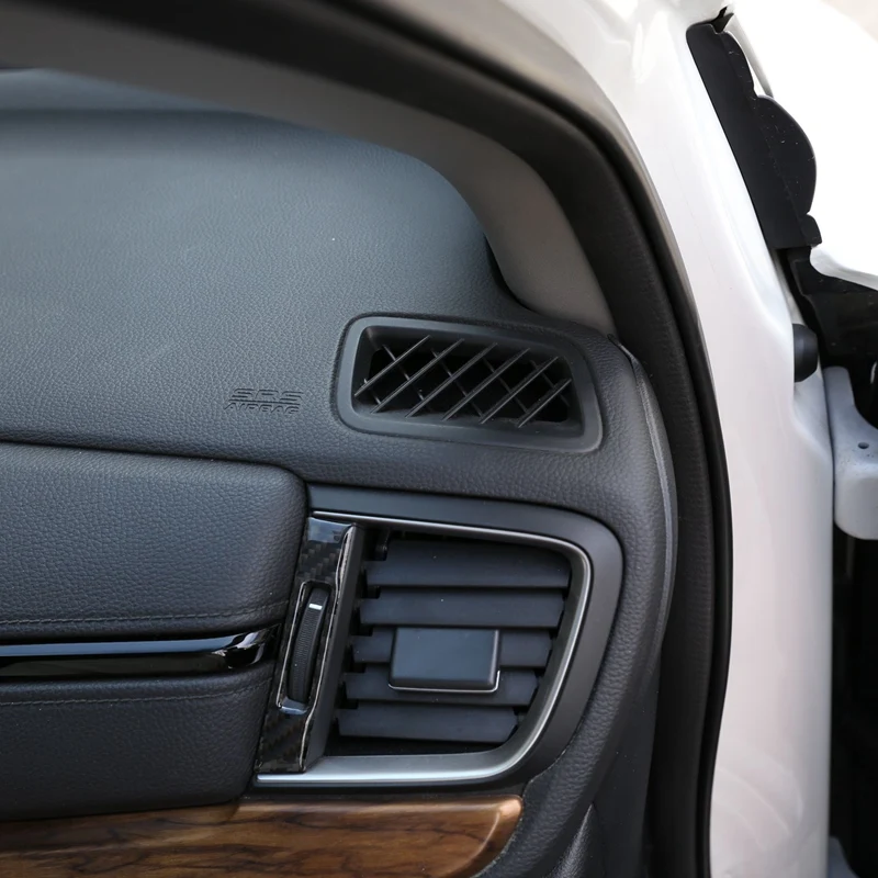 

2Pcs Carbon Fiber ABS Central Control Dashboard Side Air Outlet Trim Cover for Honda CR-V CRV 2016-2019 Car Stylings