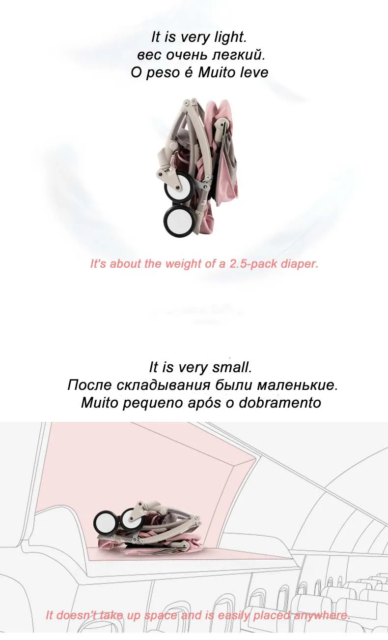 AIQI BABYYOYA легкая Портативная Складная мини детская коляска может сидеть может лежать детская тележка с бесплатной сумкой для мам