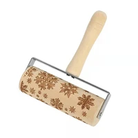 christmas rolling pin solid wood christmas printing rolling pin engraving roller rolling pin rolling stick