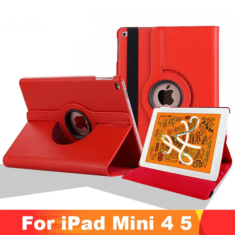 Вращающийся на 360 градусов Pu чехол для Ipad Mini 5/4 умный Авто спящий флип стенд 4/5