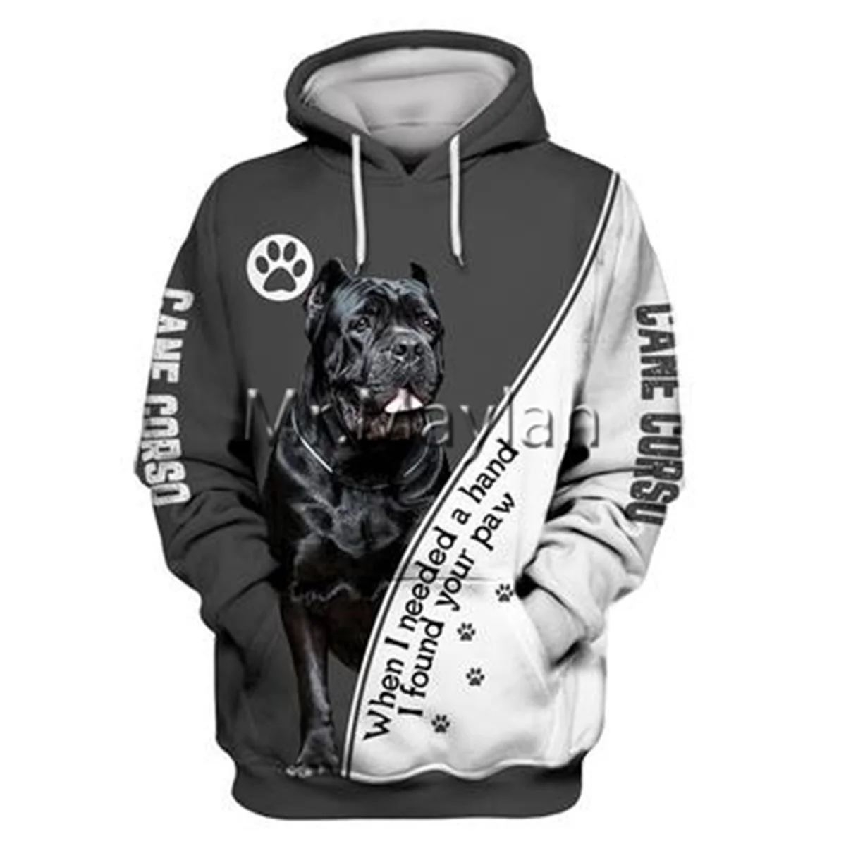 

Personality Fashion Animal Cane Corso 3D Printed Graphic Hoodie Men Women Zip Up Hooded Streetwear oversized sweatshirt QW-26
