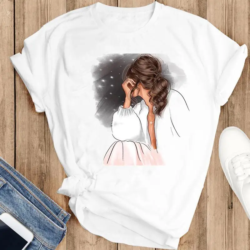 

Футболка женская с коротким рукавом и принтом, в стиле 90-х