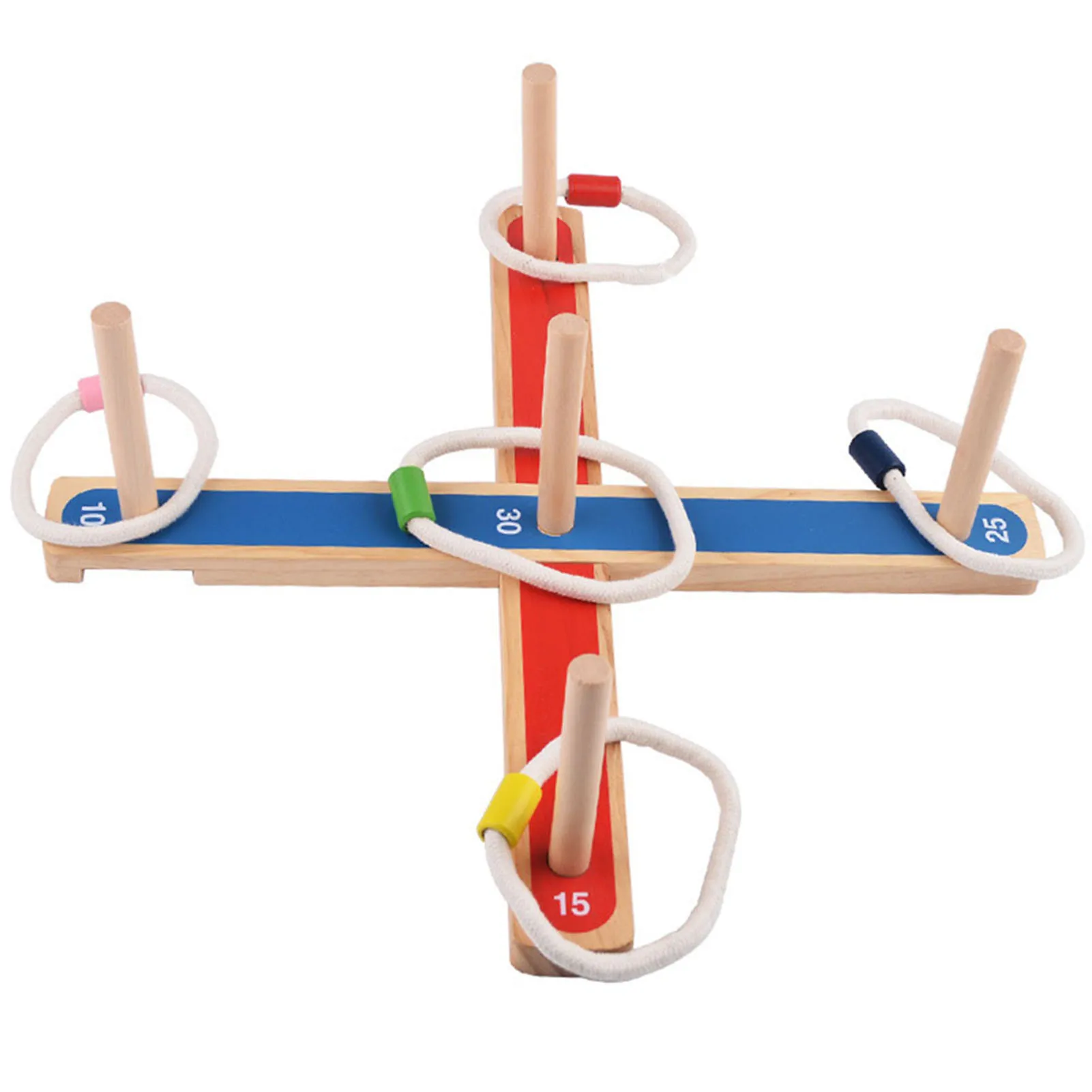

Wooden Tossing Ring Game Toy Set Hoop Ring Toss Garden Game Pool Toy Outdoor Fun Set Toys For Children Kids