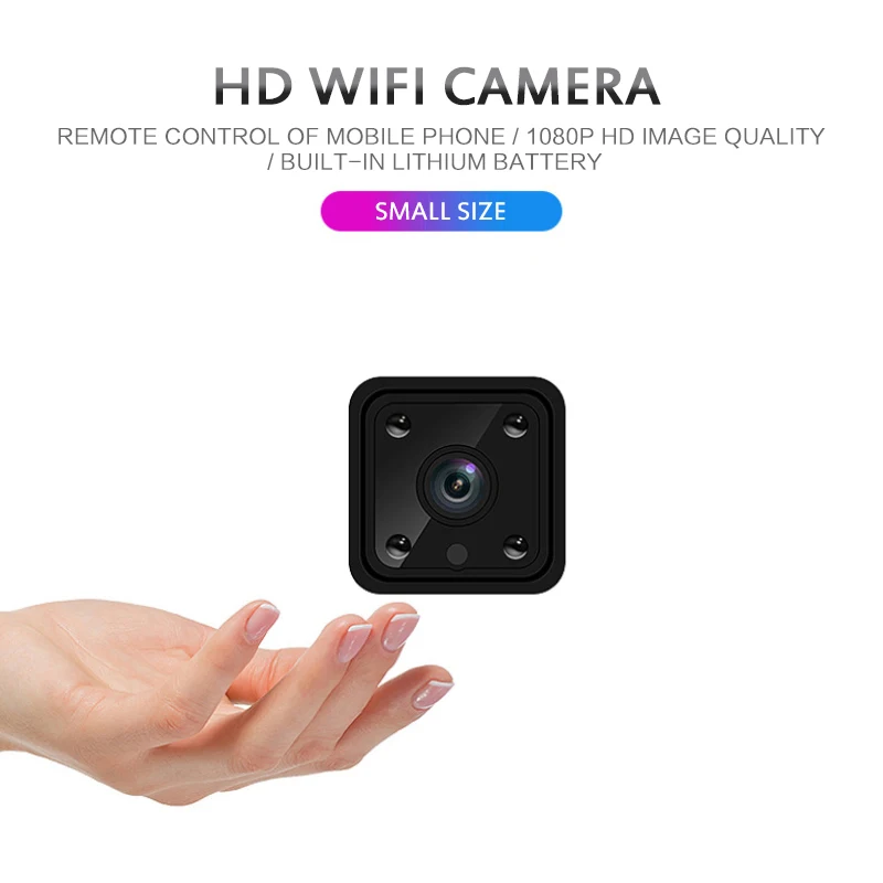Беспроводная мини камера X6 1080P с Wi Fi и инфракрасным датчиком ночного видения
