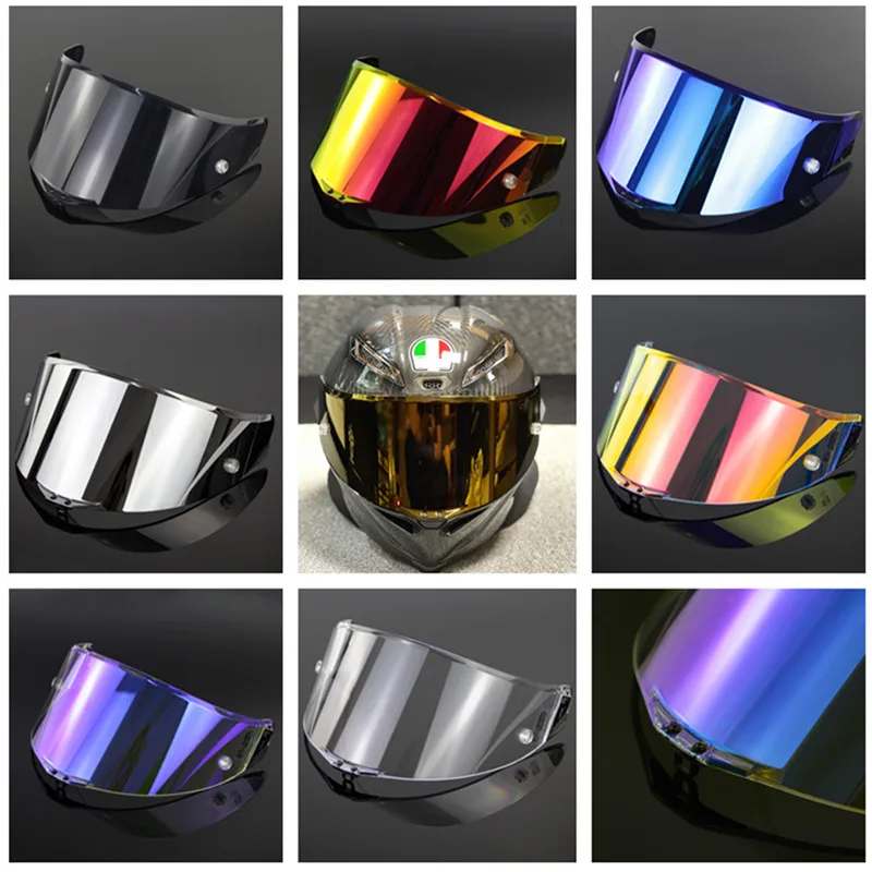 Anti-UV Motorcycle Helmet Visor Lens Shield Sun Fit for AGV Pista/Corsa Race 2 Transparent Smoke Colorful | Автомобили и