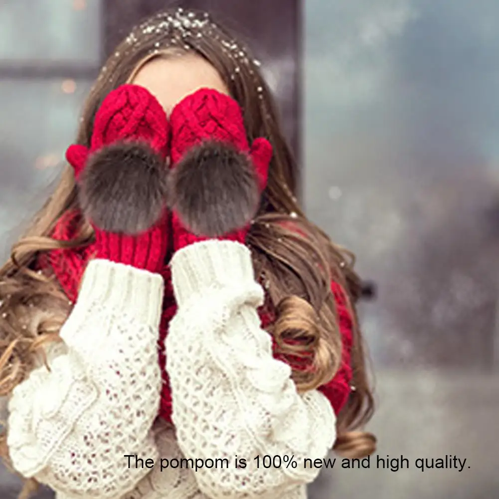 Помпон из искусственного меха 24 шт./компл. помпон искусственной шерсти для шапок