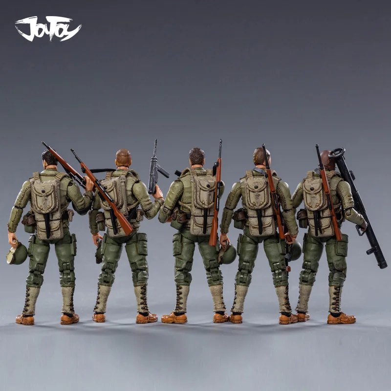 Экшн фигурка JOYTOY 1/18 10 5 см солдат USMC Второй мировой войны (5 шт./компл.)