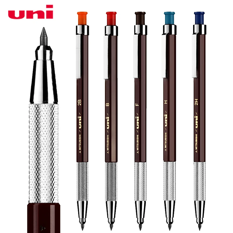 Uni Mechanical Pencil 2.0 MH-500 Metal pen holder Hexagon rod Thick head Art sketch drawing comic design Student stationery