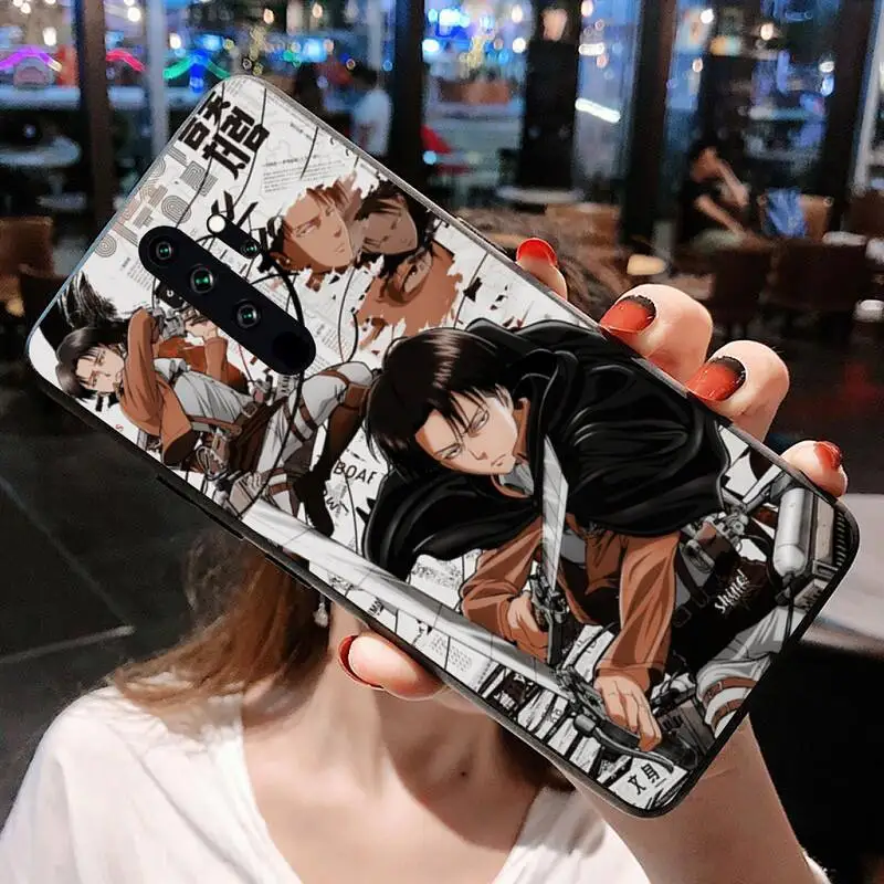 Levi Ackerman Attack on Titan black чехол для телефона Hull Redmi Note 9 8 8T 8A 7 6 6A Go Pro Max K20 K30 | Мобильные