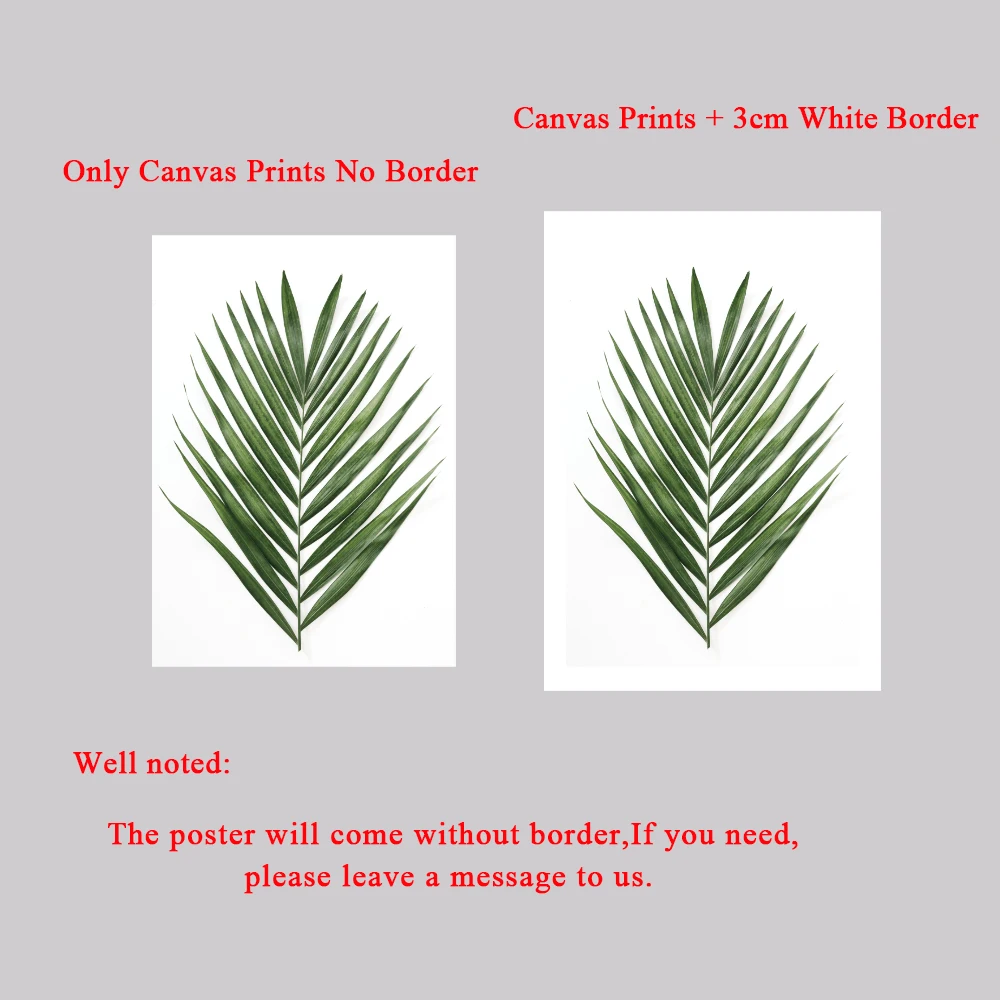 Настенный художественный постер в ванную комнату растительный принт пальмовых