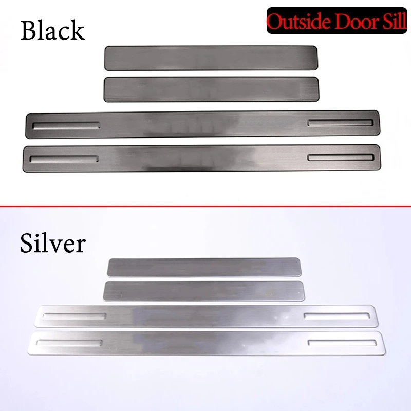 4 шт. черная Накладка на порог двери из нержавеющей стали для Land Rover Discovery LR4 2010-2016