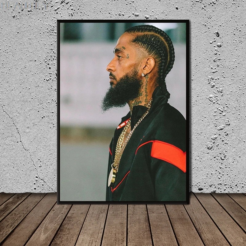 Nipsey Hussle татуировки для лица искусство на стену картина домашнего декора