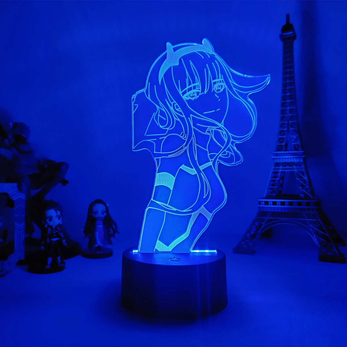 

Led Night Light Zero Two Figure Table 3d Lamp for Bed Room Decor Light Anime Waifu Gift Darling In The Franxx Zero Two Lamp