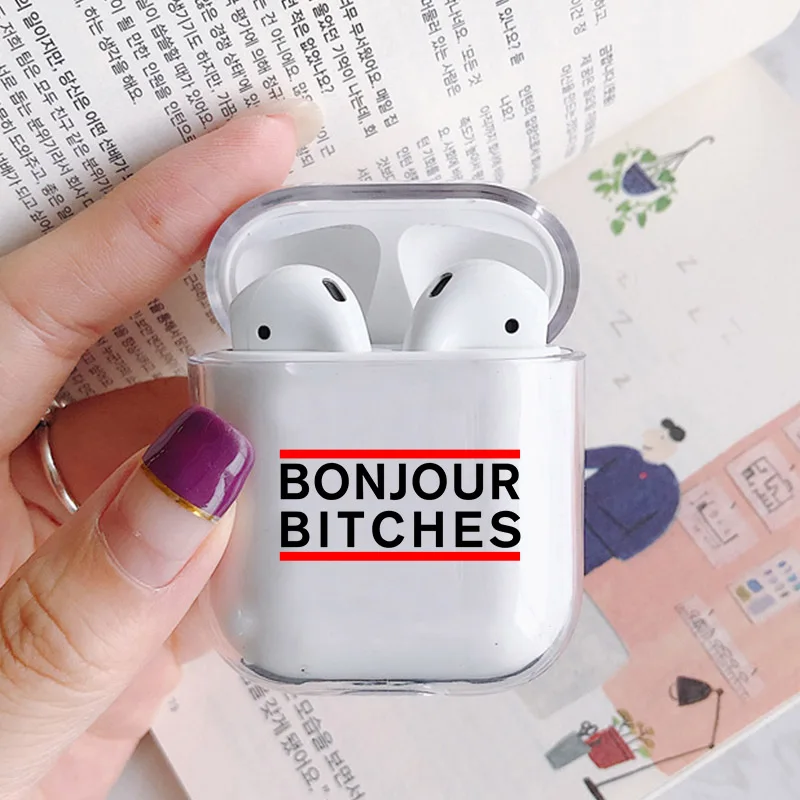 Беспроводной bluetooth чехол для наушников Apple iPhone зарядки AirPods 2 1 мягкий прозрачный