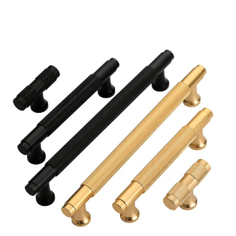 Черная золотая ручка шкафа из матовой нержавеющей стали кухонная мебель