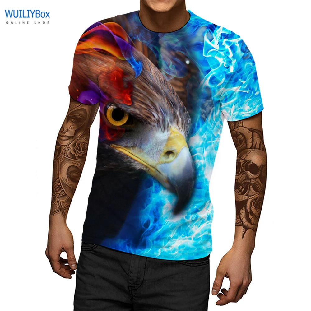 Футболка Мужская/Женская с 3D-принтом в виде огня | Мужская одежда