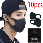 10 шт. черная маска для лица против инфекции противовирусная мундштука Новинка унисекс противопылевая маска для лица моющиеся ремешки для дыхания оптовая продажа