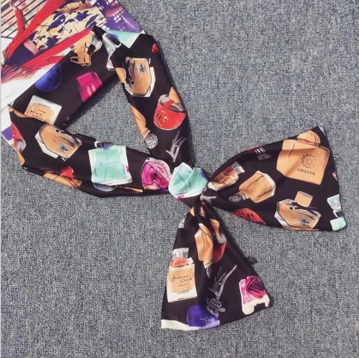 Элегантный женский квадратный шелковый атласный шарф на ощупь Летний Новый