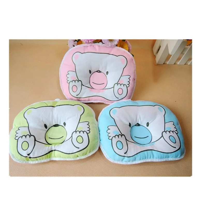 1pc Newborn Baby Bear Pattern Pillow Infant Support Cushion Pad Prevent Flat Head Shaping Pillow Correct Sleeping Posture